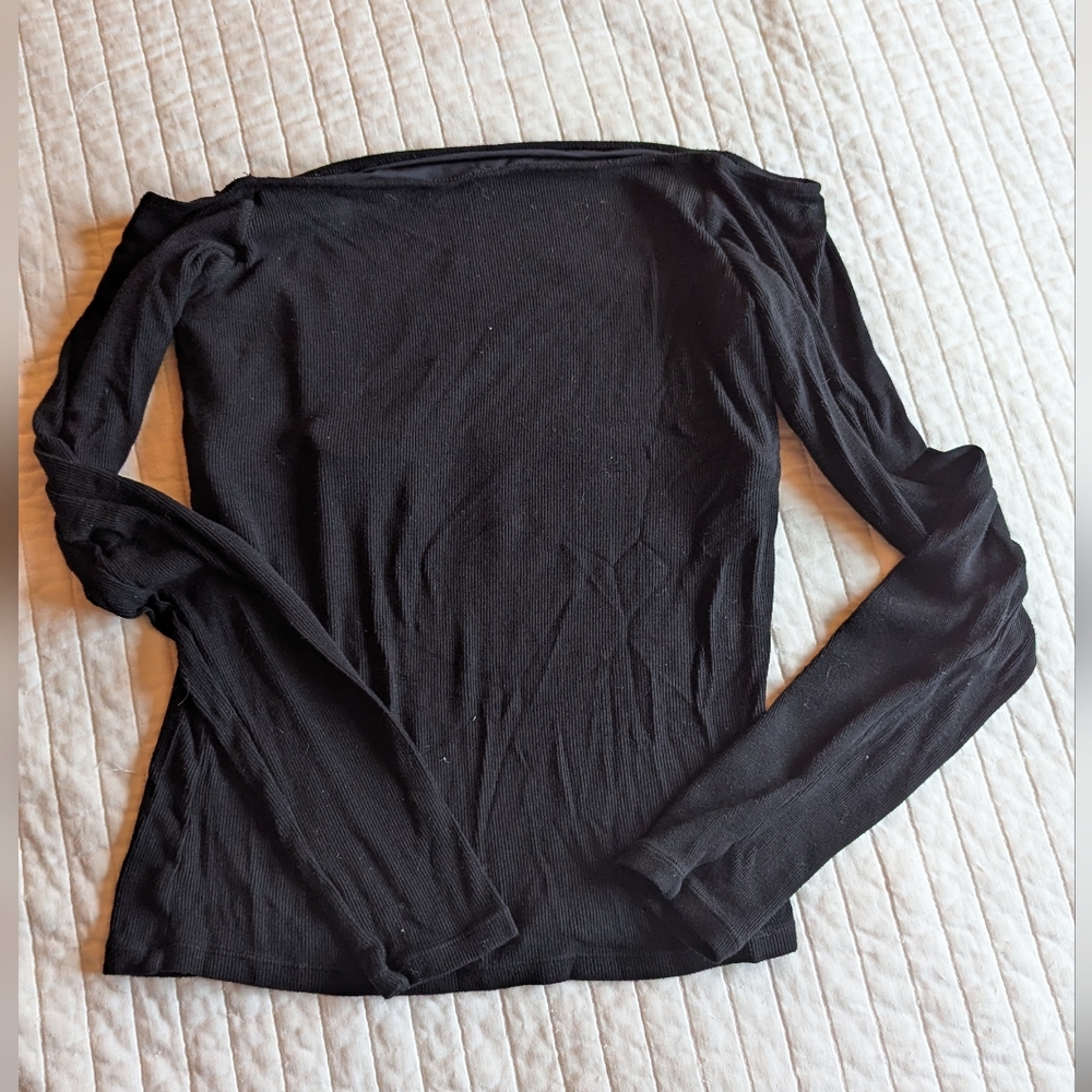 Klassy Network Brami Off the shoulder Long sleeve Top Black XL